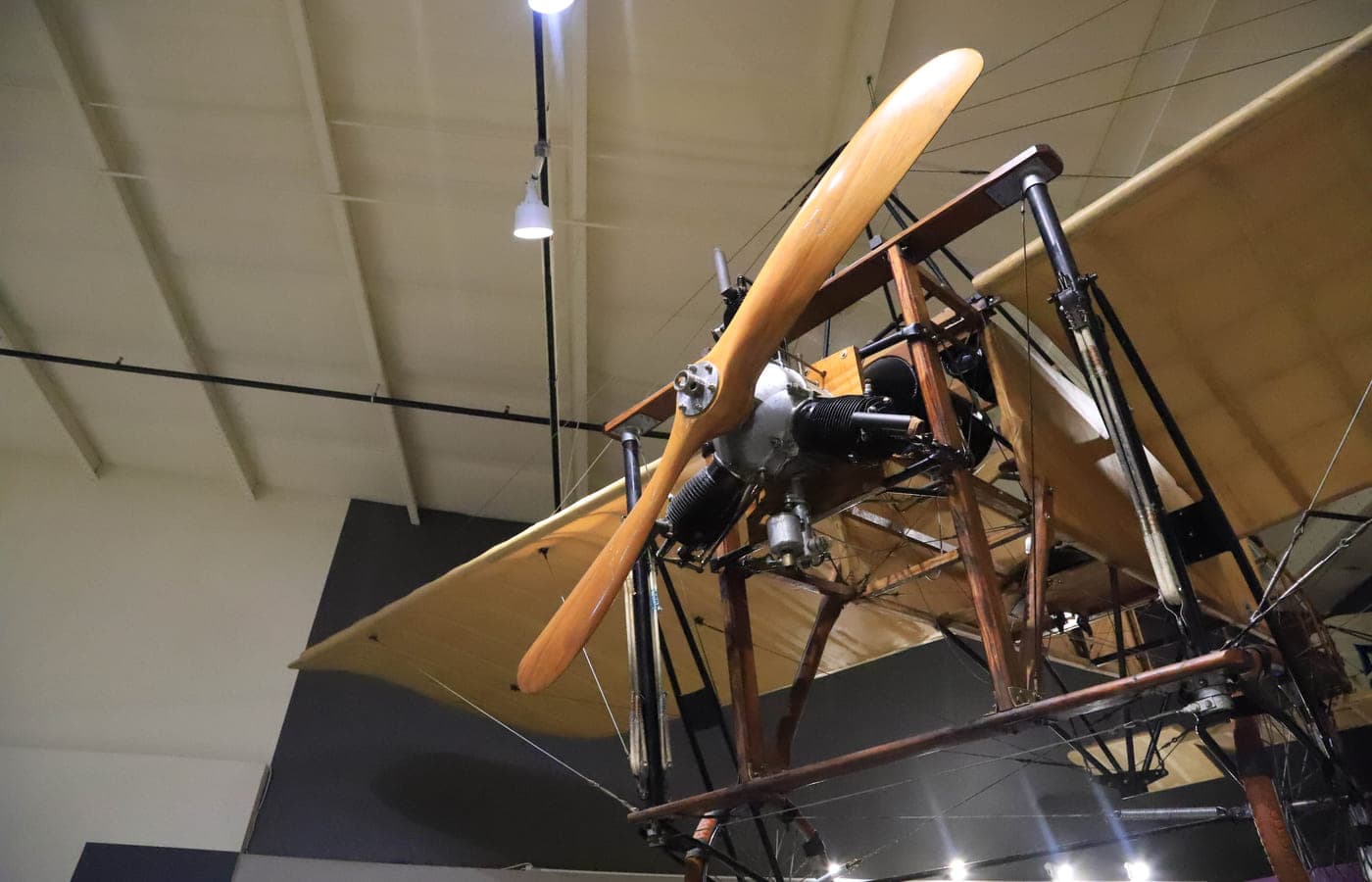 A vintage biplane at the Owls Head Transportation Museum