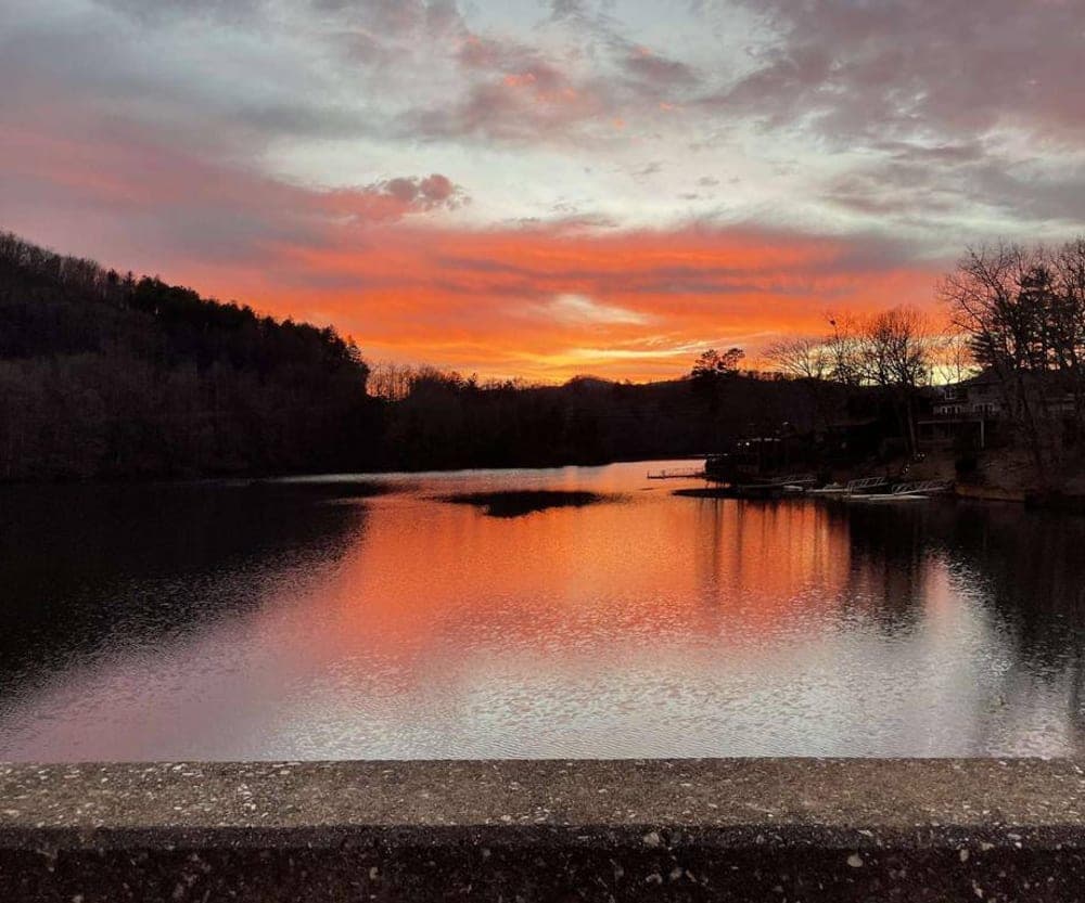 Sunset over Lake Santeetlah